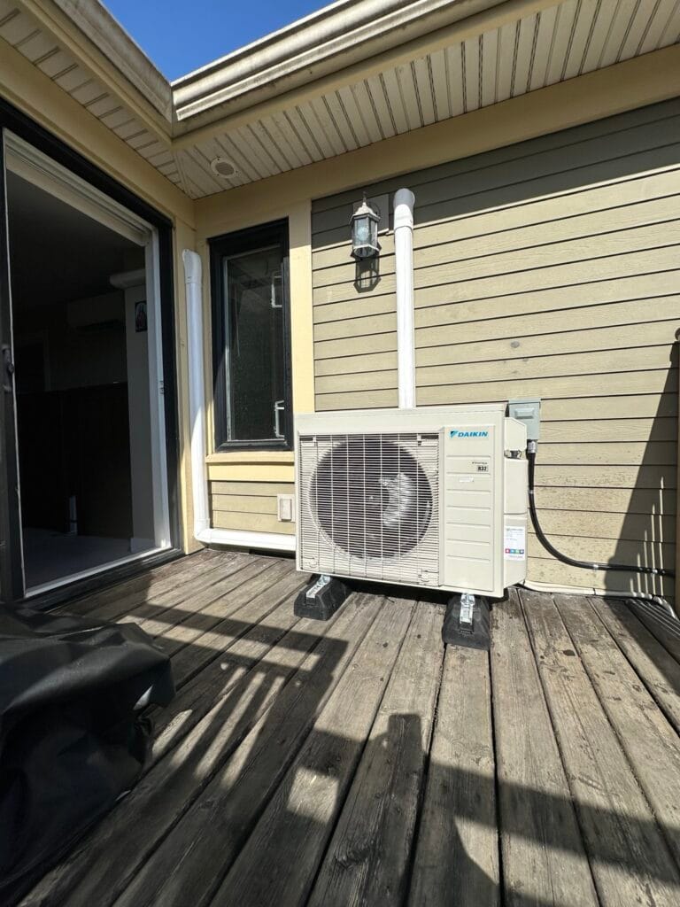 Daikin ductless heat pump installation by Perfect Choice Heating & Cooling in Metro Vancouver, BC