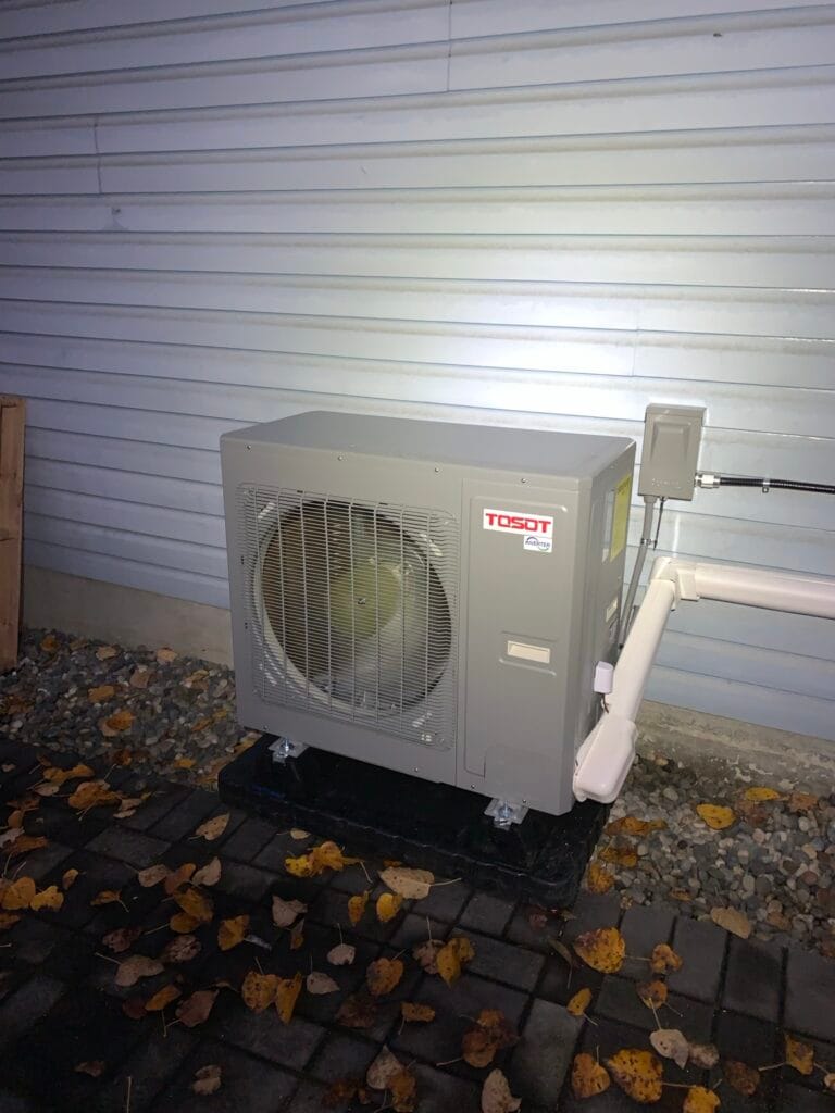 TOSOT ductless heat pump installation by Perfect Choice Heating & Cooling in Metro Vancouver, BC