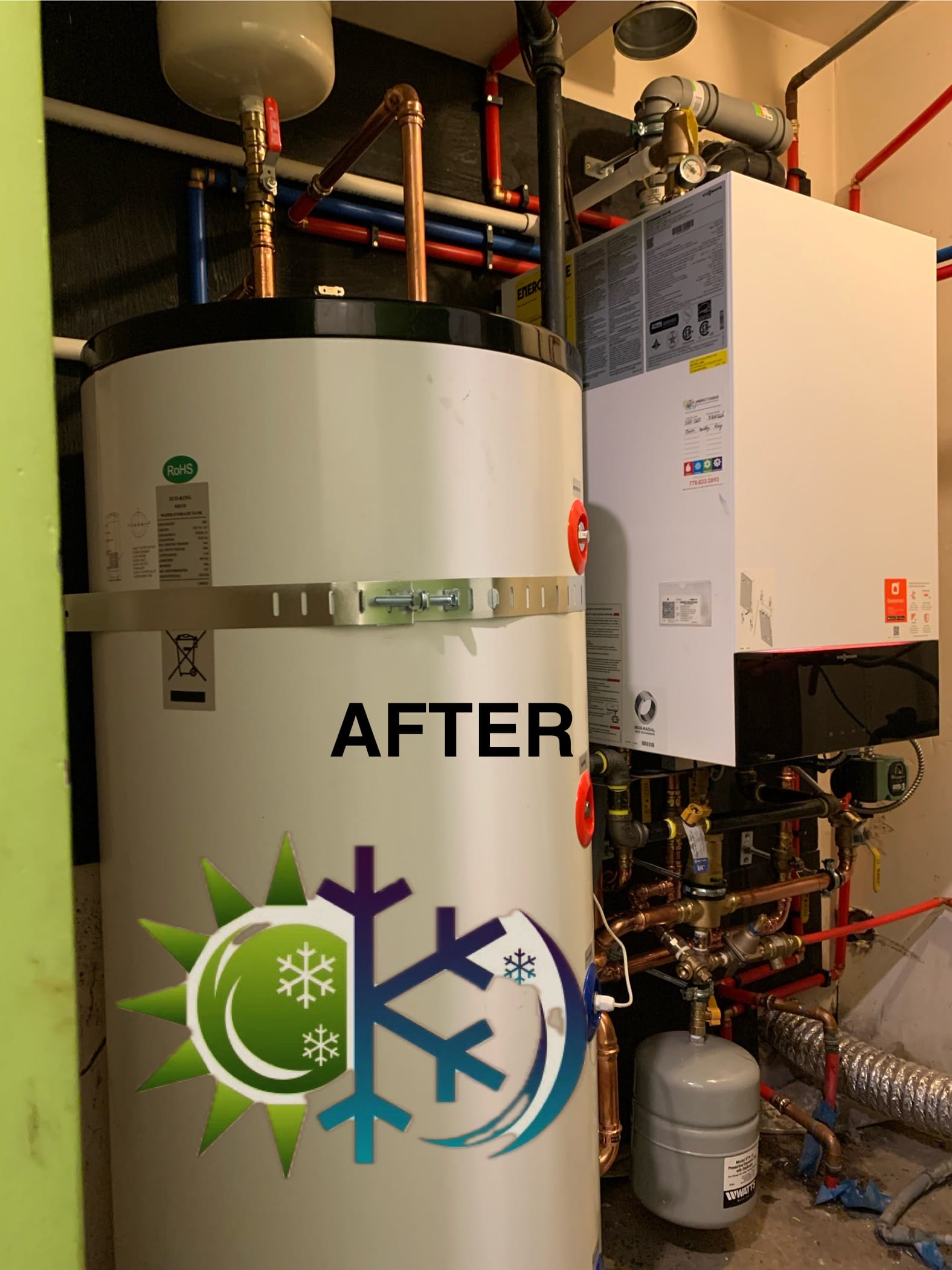 Viessmann boiler and indirect hot-water tank installation by Perfect Choice HVAC