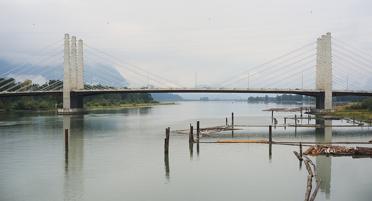 Pitt River Bridge connecting Port Coquitlam and Pitt Meadows